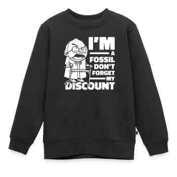 Pension de retraité N’oubliez pas ma réduction - Sweat Premium enfant bio - noir - Devant - AI Model Kid Female (0cm)
