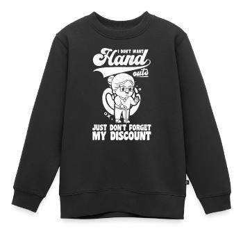 Pension de retraité drôle N’oubliez pas ma réduction - Sweat Premium enfant bio - noir - Devant - AI Model Kid Female (0cm)