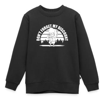 Pension de retraité N’oubliez pas ma réduction - Sweat Premium enfant bio - noir - Devant - AI Model Kid Female (0cm)