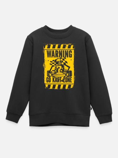 Faire du karting, karting, karting - Sweat Premium enfant bio - noir