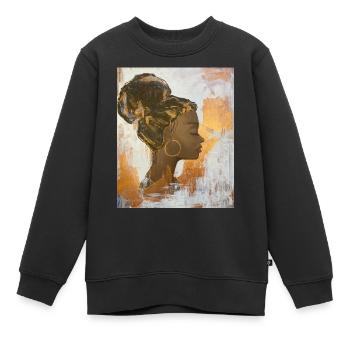 Afrikanische Königin - Kinder Premium Organic Sweatshirt - Schwarz - Vorne - AI Model Kid Female (0cm)