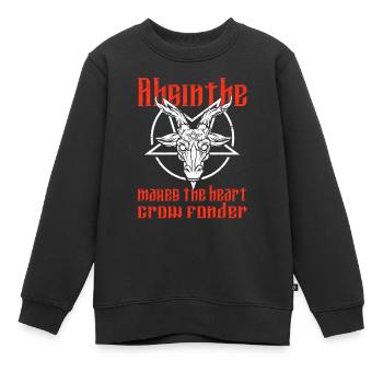 Satan Beelzebub Teufel Gothic Pentagram Mystisch - Kinder Premium Organic Sweatshirt - Schwarz - Vorne - AI Model Kid Female (0cm)