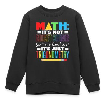 Mathelehrer - Kinder Premium Organic Sweatshirt - Schwarz - Vorne - AI Model Kid Female (0cm)