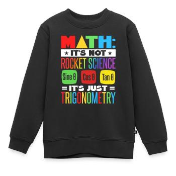 Mathelehrer - Kinder Premium Organic Sweatshirt - Schwarz - Vorne - AI Model Kid Female (0cm)