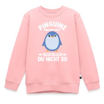 Tiermotiv Pinguin - Kinder Premium Organic Sweatshirt - Rosa - Vorne - AI Model Kid Female (0cm)