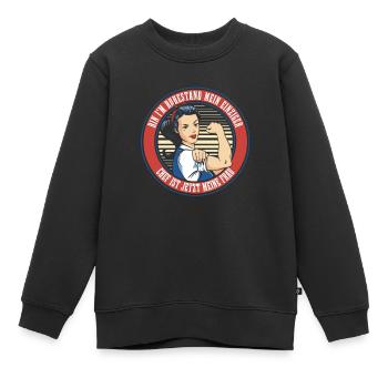 Pension de retraité drôle suis à la retraite - Sweat Premium enfant bio - noir - Devant - AI Model Kid Female (0cm)