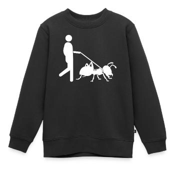 Fourmi promène les fourmis - Sweat Premium enfant bio - noir - Devant - AI Model Kid Female (0cm)