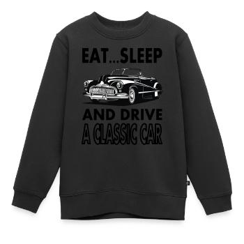 voiture classique voiture classique cool voiture turbo cadeau - Sweat Premium enfant bio - noir - Devant - AI Model Kid Female (0cm)