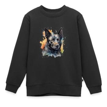 Australian Kelpie - Kinder Premium Organic Sweatshirt - Schwarz - Vorne - AI Model Kid Female (0cm)