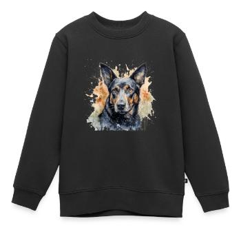 Australian Kelpie - Kinder Premium Organic Sweatshirt - Schwarz - Vorne - AI Model Kid Female (0cm)