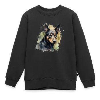 Australian Kelpie - Kinder Premium Organic Sweatshirt - Schwarz - Vorne - AI Model Kid Female (0cm)