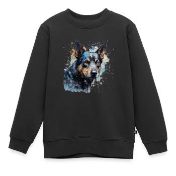 Australian Kelpie - Kinder Premium Organic Sweatshirt - Schwarz - Vorne - AI Model Kid Female (0cm)