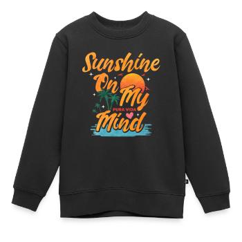 Pura Vida Sunshine Costa Rica Amérique latine - Sweat Premium enfant bio - noir - Devant - AI Model Kid Female (0cm)