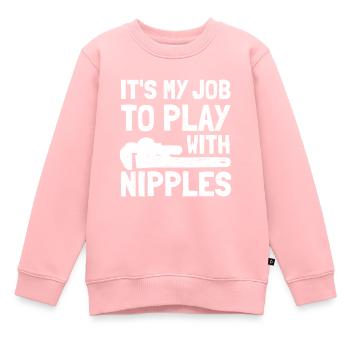 Funny Plumber Art pour hommes Femmes Steamfitter Plumbi - Sweat Premium enfant bio - rose - Devant - AI Model Kid Female (0cm)