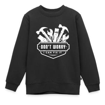 Handwerker Lustig Mach dir keine Sorgen, ich kann es reparieren Klempner El - Kinder Premium Organic Sweatshirt - Schwarz - Vorne - AI Model Kid Female (0cm)