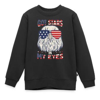 Got Stars In My Eyes - Kids Premium Organic Sweatshirt - black - Front - AI Model Kid Female (0cm)