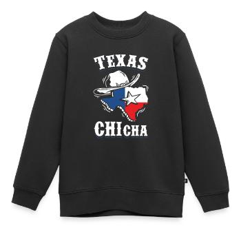 Texas - Sweat Premium enfant bio - noir - Devant - AI Model Kid Female (0cm)