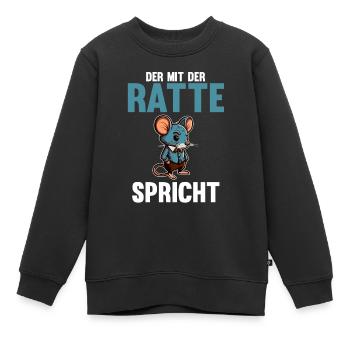 Nagetier Ratte Ratten - Kinder Premium Organic Sweatshirt - Schwarz - Vorne - AI Model Kid Female (0cm)