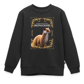 Mangoustes Mangoustes Suricates - Sweat Premium enfant bio - noir - Devant - AI Model Kid Female (0cm)