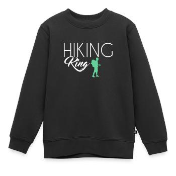 Hiking King - Kinder Premium Organic Sweatshirt - Schwarz - Vorne - AI Model Kid Female (0cm)