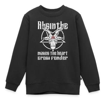 Satan Beelzebub Teufel Gothic Pentagram Mystisch - Kinder Premium Organic Sweatshirt - Schwarz - Vorne - AI Model Kid Female (0cm)