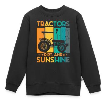 Traktor Kleinkind Landwirtschaft Landwirt - Kinder Premium Organic Sweatshirt - Schwarz - Vorne - AI Model Kid Female (0cm)