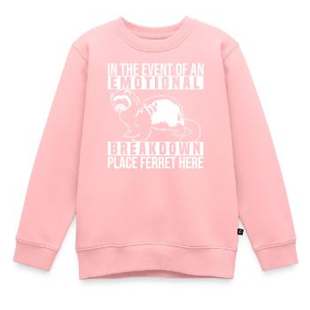 Frettchen Iltis Lustig - Kinder Premium Organic Sweatshirt - Rosa - Vorne - AI Model Kid Female (0cm)