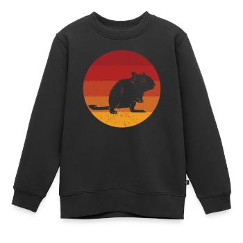 Gerbille - Sweat Premium enfant bio - noir - Devant - AI Model Kid Female (0cm)