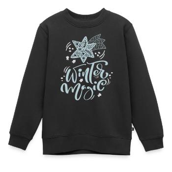 Winter Design, Winter Magic Winter Motiv mit Stern - Kinder Premium Organic Sweatshirt - Schwarz - Vorne - AI Model Kid Female (0cm)