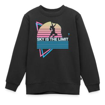 Felsklettern Felskletterer Retro - Kinder Premium Organic Sweatshirt - Schwarz - Vorne - AI Model Kid Female (0cm)