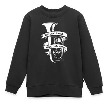 Fanfare Procession Tuba Solo - Sweat Premium enfant bio - noir - Devant - AI Model Kid Female (0cm)