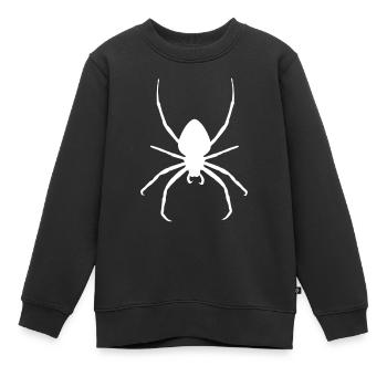 Weiße Spinne Vogelspinne - Kinder Premium Organic Sweatshirt - Schwarz - Vorne - AI Model Kid Female (0cm)