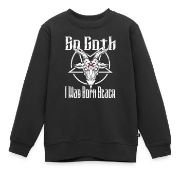 Satan Beelzebub Teufel Gothic Pentagram Mystisch - Kinder Premium Organic Sweatshirt - Schwarz - Vorne - AI Model Kid Female (0cm)