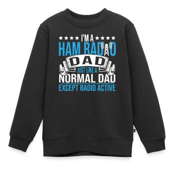 I Am A Ham Radio Dad Signal Men Amateur Radio Oper - Kinder Premium Organic Sweatshirt - Schwarz - Vorne - AI Model Kid Female (0cm)