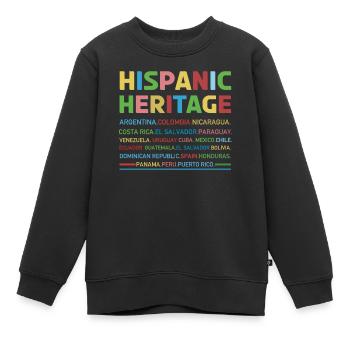 Länder Hispanoamerikaner Nationales Hispanisches Erbe - Kinder Premium Organic Sweatshirt - Schwarz - Vorne - AI Model Kid Female (0cm)