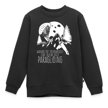 Parapente, parapente, parapente - Sweat Premium enfant bio - noir - Devant - AI Model Kid Female (0cm)