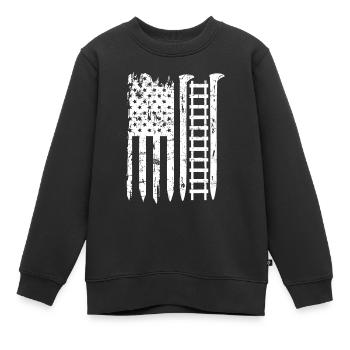 Railroad Spike drapeau américain Train Gift pour railwa - Sweat Premium enfant bio - noir - Devant - AI Model Kid Female (0cm)