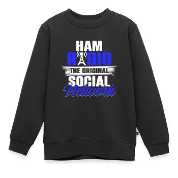 Amateur Radio Ham Radio The Original Social Networ - Kinder Premium Organic Sweatshirt - Schwarz - Vorne - AI Model Kid Female (0cm)