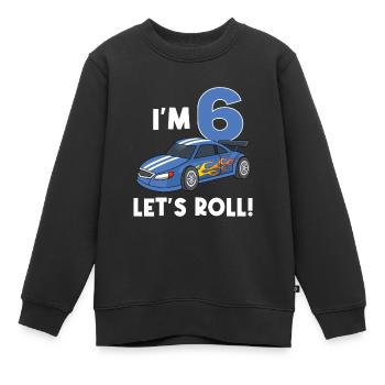 Kindergeburtstag Autorennen Auto / 6 Jahre - Kinder Premium Organic Sweatshirt - Schwarz - Vorne - AI Model Kid Female (0cm)