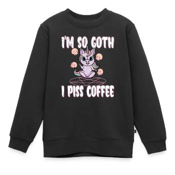 Satan Beelzebub Teufel Gothic Pentagram Mystisch - Kinder Premium Organic Sweatshirt - Schwarz - Vorne - AI Model Kid Female (0cm)