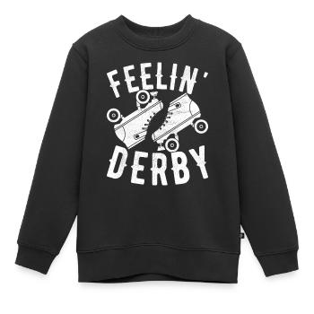 Roller Derby - Kinder Premium Organic Sweatshirt - Schwarz - Vorne - AI Model Kid Female (0cm)