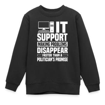 IT Support - Kinder Premium Organic Sweatshirt - Schwarz - Vorne - AI Model Kid Female (0cm)