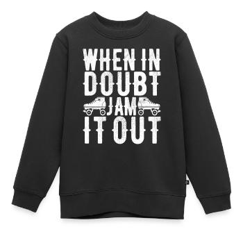 Roller Derby - Kinder Premium Organic Sweatshirt - Schwarz - Vorne - AI Model Kid Female (0cm)