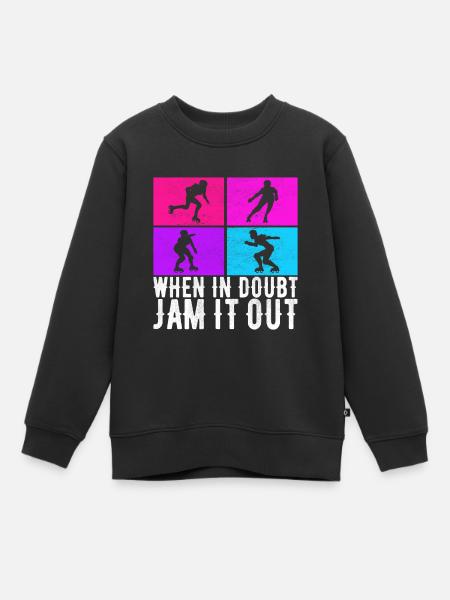 Roller derby - Sweat Premium enfant bio - noir
