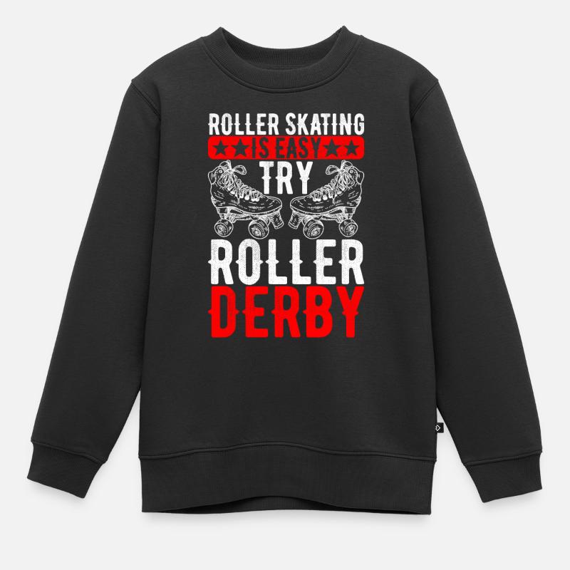 Roller derby - Sweat Premium enfant bio - noir