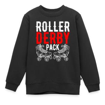 Roller Derby - Kinder Premium Organic Sweatshirt - Schwarz - Vorne - AI Model Kid Female (0cm)