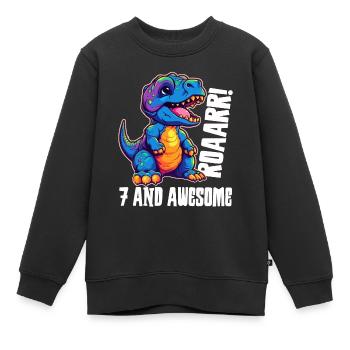 7 Jahre Geburtstag 7. Geschenk Sieben Junge - Kinder Premium Organic Sweatshirt - Schwarz - Vorne - AI Model Kid Female (0cm)