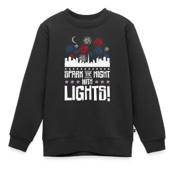 Indépendance des États-Unis Patriotic American - Sweat Premium enfant bio - noir - Devant - AI Model Kid Female (0cm)
