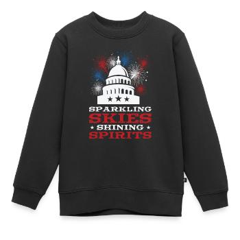 Indépendance des États-Unis Patriotic American - Sweat Premium enfant bio - noir - Devant - AI Model Kid Female (0cm)