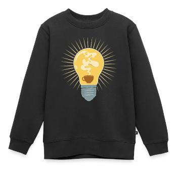 Illumination du café - Sweat Premium enfant bio - noir - Devant - AI Model Kid Female (0cm)